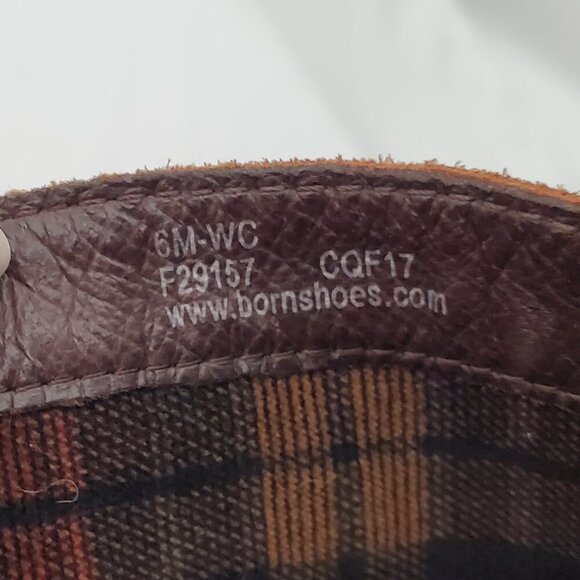 BORN Wide Calf Two-Tone Leather Suede Knee High Riding Boots Lace Up look 6WC - Picture 9 of 10